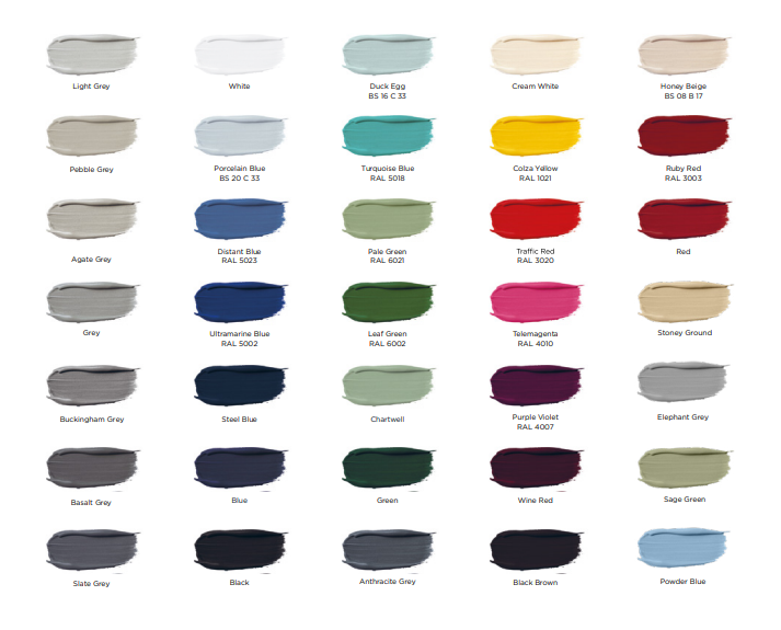 Modernist Composite Doors Colour Chart